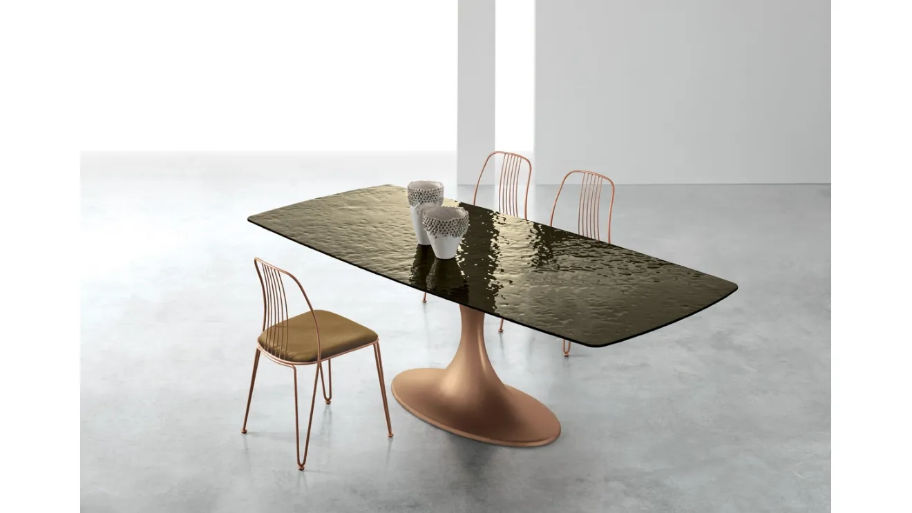Tavolo Calice con top in vetro Target Point