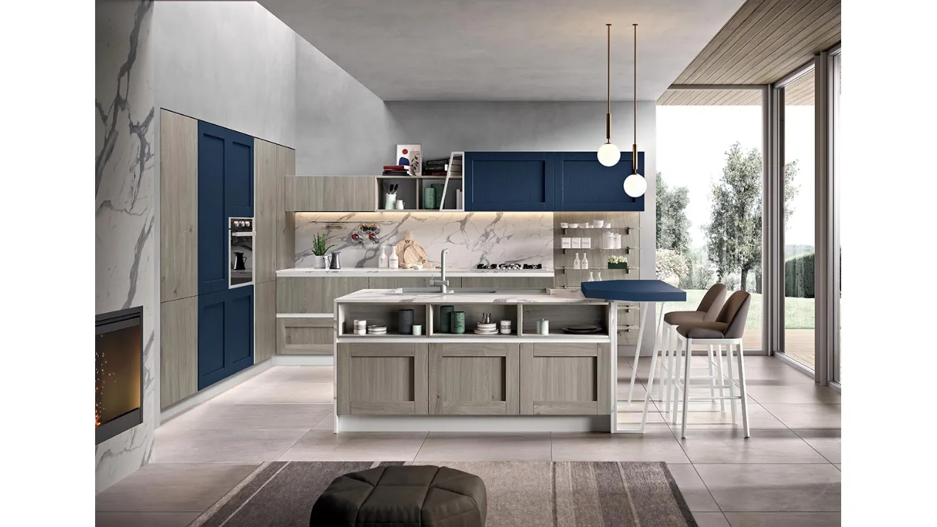 Cucina Moderna con isola Daytona 02 di Spar