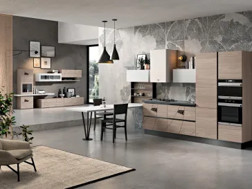 Cucina Moderna con penisola Lapis 01 di Spar